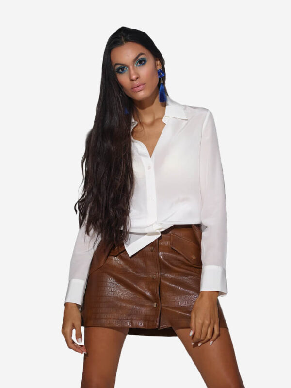 Silk long shirt -1